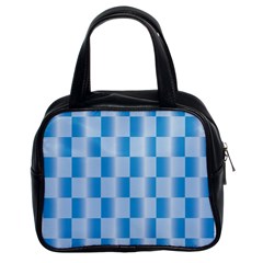 Blue Plaided Pattern Classic Handbags (2 Sides) by paulaoliveiradesign