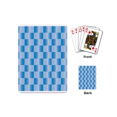 Blue Plaided Pattern Playing Cards (mini) 