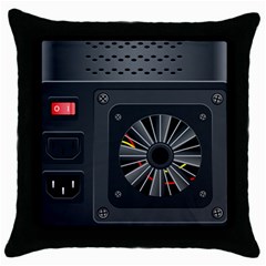 Special Black Power Supply Computer Throw Pillow Case (black) by BangZart