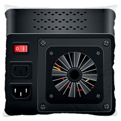 Special Black Power Supply Computer Large Flano Cushion Case (two Sides)