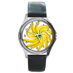 Bananas Decoration Round Metal Watch by BangZart