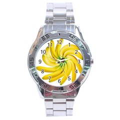 Bananas Decoration Stainless Steel Analogue Watch by BangZart