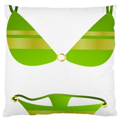 Green Swimsuit Large Flano Cushion Case (two Sides)