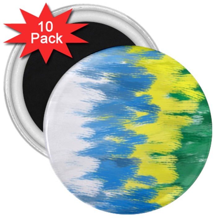 Brazil Colors Pattern 3  Magnets (10 pack) 