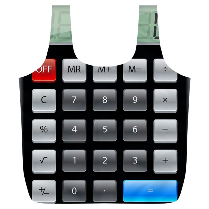 Calculator Full Print Recycle Bags (L) 