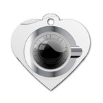 White Washing Machine Dog Tag Heart (Two Sides) Front