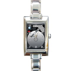 Computer Hard Disk Drive Hdd Rectangle Italian Charm Watch by BangZart