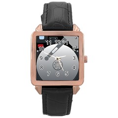 Computer Hard Disk Drive Hdd Rose Gold Leather Watch 