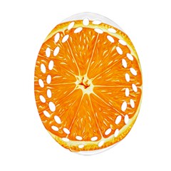Orange Slice Oval Filigree Ornament (two Sides) by BangZart