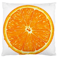 Orange Slice Large Flano Cushion Case (two Sides)