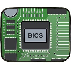 Computer Bios Board Fleece Blanket (mini) by BangZart