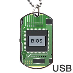 Computer Bios Board Dog Tag Usb Flash (one Side) by BangZart