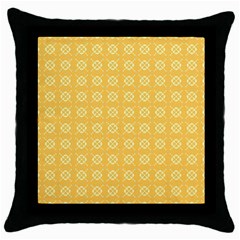 Yellow Pattern Background Texture Throw Pillow Case (black) by BangZart