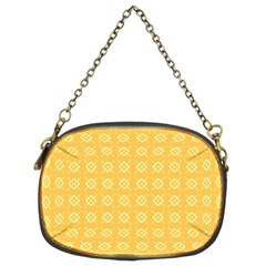 Yellow Pattern Background Texture Chain Purses (two Sides)  by BangZart