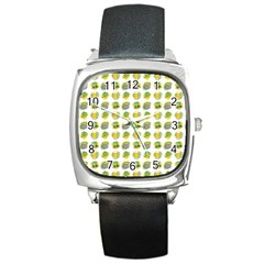 St Patrick S Day Background Symbols Square Metal Watch by BangZart