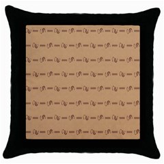 Brown Pattern Background Texture Throw Pillow Case (black) by BangZart