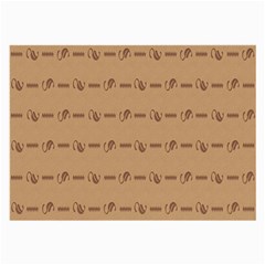 Brown Pattern Background Texture Large Glasses Cloth (2-side) by BangZart