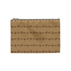 Brown Pattern Background Texture Cosmetic Bag (medium)  by BangZart