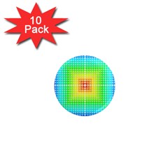 Square Rainbow Pattern Box 1  Mini Magnet (10 Pack)  by BangZart