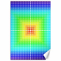 Square Rainbow Pattern Box Canvas 12  X 18   by BangZart