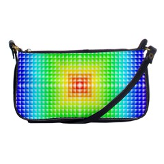 Square Rainbow Pattern Box Shoulder Clutch Bags by BangZart