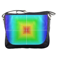 Square Rainbow Pattern Box Messenger Bags by BangZart