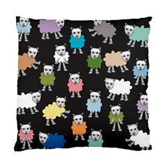 Sheep Cartoon Colorful Black Pink Standard Cushion Case (two Sides) by BangZart