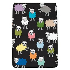 Sheep Cartoon Colorful Black Pink Flap Covers (l) 