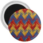 Aztec South American Pattern Zig 3  Magnets Front