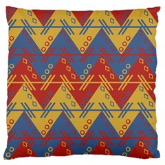 Aztec South American Pattern Zig Large Cushion Case (one Side) by BangZart