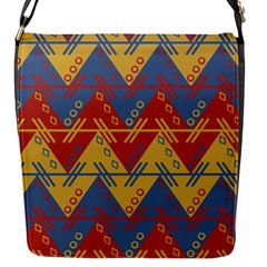 Aztec South American Pattern Zig Flap Messenger Bag (s)