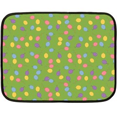 Balloon Grass Party Green Purple Fleece Blanket (mini) by BangZart