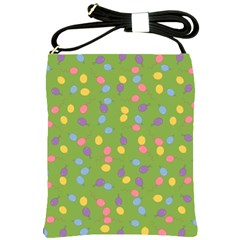Balloon Grass Party Green Purple Shoulder Sling Bags