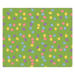 Balloon Grass Party Green Purple Double Sided Flano Blanket (small) 