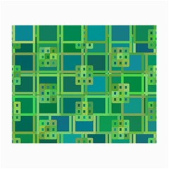 Green Abstract Geometric Small Glasses Cloth (2-side) by BangZart