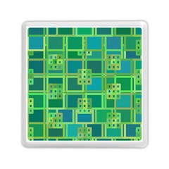 Green Abstract Geometric Memory Card Reader (square)  by BangZart