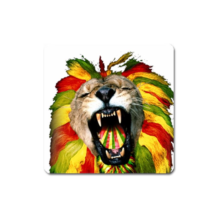 Reggae Lion Square Magnet