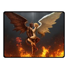 Angels Wings Curious Hell Heaven Double Sided Fleece Blanket (small) 