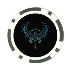Angel Tribal Art Poker Chip Card Guard (10 Pack) by BangZart