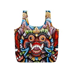 Wood Sculpture Bali Logo Full Print Recycle Bags (s) 