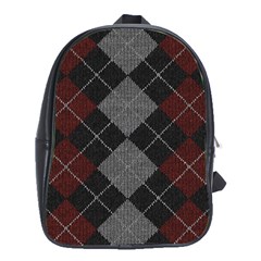 Wool Texture With Great Pattern School Bags (xl) 