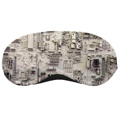 White Technology Circuit Board Electronic Computer Sleeping Masks by BangZart