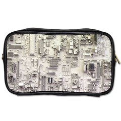 White Technology Circuit Board Electronic Computer Toiletries Bags by BangZart