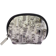 White Technology Circuit Board Electronic Computer Accessory Pouches (small) 