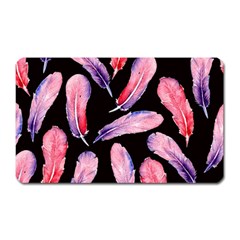 Watercolor Pattern With Feathers Magnet (rectangular) by BangZart