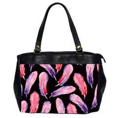 Watercolor Pattern With Feathers Office Handbags (2 Sides)  by BangZart