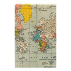 Vintage World Map Shower Curtain 48  X 72  (small)  by BangZart