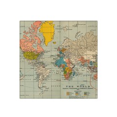 Vintage World Map Satin Bandana Scarf