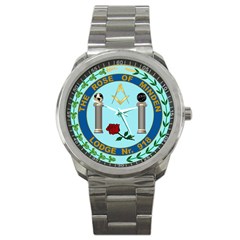 Rom Logo No Numerals Sport Metal Watch by mdnp