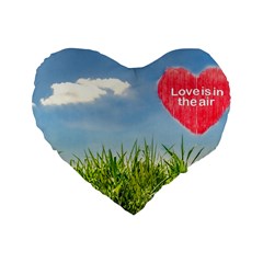 Love Concept Poster Standard 16  Premium Heart Shape Cushions by dflcprints